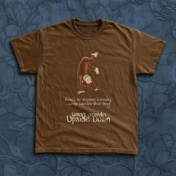 Other - Gildan Curious George Upside Down Design T Shirt